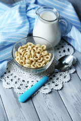 Homemade yogurt and delicious  cereals in bowl