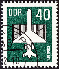 Aircraft and Envelope (German Democratic Republic 1982)