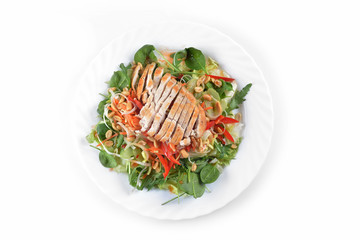salad of fried chicken