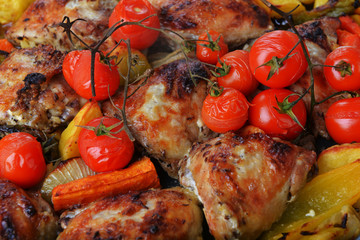 vegetables and chicken
