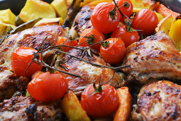 vegetables and chicken