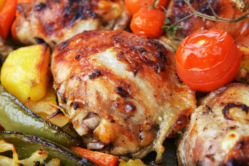 vegetables and chicken