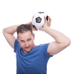 Young Man with soccer ball