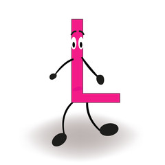 Funny L letter vector