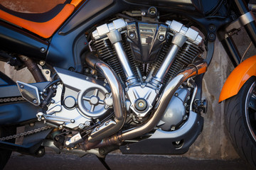 Fototapeta na wymiar Motorbike engine