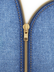 Closeup of zipper in blue jeans © vipman4
