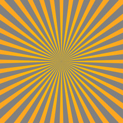 Colorful yellow and gray ray sunburst style abstract background