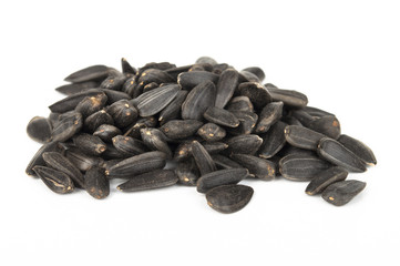pile of sunflower seeds isolated
