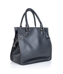 Naklejka premium Black briefcase isolated on the white