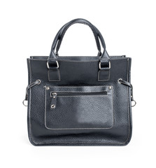 Black briefcase isolated on the white