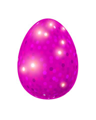Pink glitter disco-ball egg.