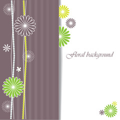 Invitation vintage card with floral elements
