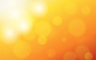 summer orange background with bokeh and lens flare