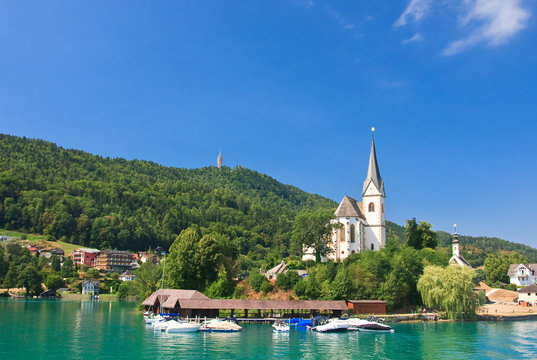 Resort Maria Worth. Church of St. Primus and Felician. Austria