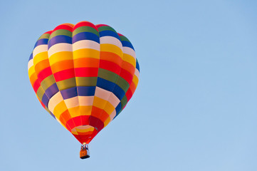 hot air balloons over blue sky