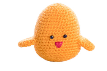 yellow handmade stuffed animal chick