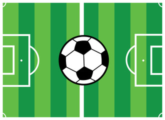 Obraz premium soccer field and soccer ball
