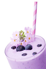 Organic Blueberry Smoothy made with fresh ingredients