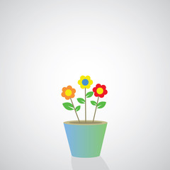 flowerpot vector cartoon