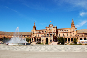 Fototapeta na wymiar Seville - Plaza de España, Alcazar