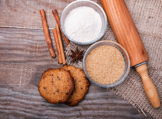 Homemade wholegrain cookies