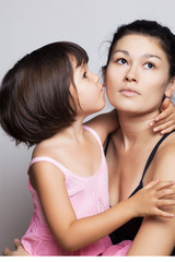 Portrait of daughter and her mother