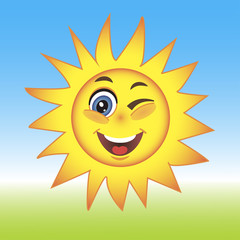 Vector Illustration of a Summer Sun