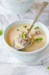 Soup with meatballs