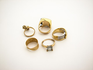 bijou bague or