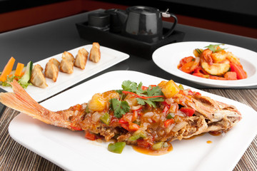 Thai Red Snapper with Tamarind Sauce