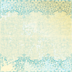vector vintage beige and turquoise floral background
