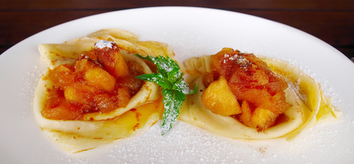 dish with tasty food