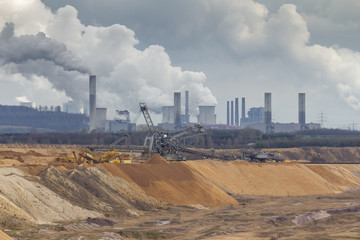 Fototapeta na wymiar garzweiler brown coal surface mining germany