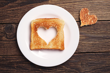 Slice of toast bread