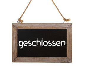 geschlossen Schild