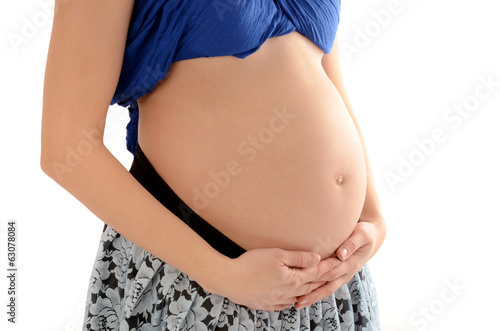 pregnant woman belly with baby boy