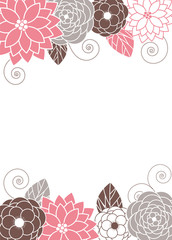 Floral invitation card template