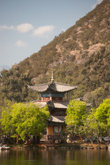 Black Dragon Pool in Lijiang,Yunnan in Southwestern of China.