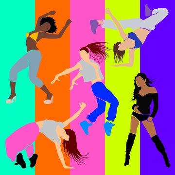 dancing figures of women