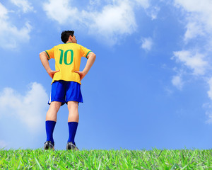Fototapeta premium Lets play soccer now