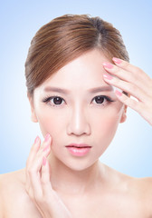 attractive skin care woman face