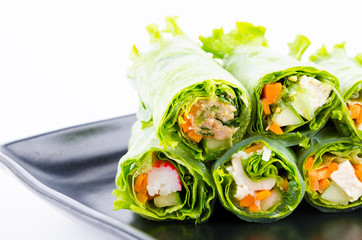 fresh vegetables spring rolls
