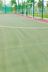 Futsal court concrete flooring and lines