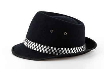 Vintage panama hat isolated white background