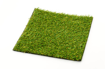 Grass mat isolated white background