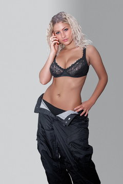 Sexy young snowboarder