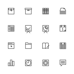 Business and Finance icon sets. Line icons.