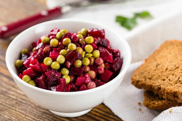 Beet salad in bowl