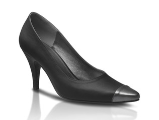 Elegant woman fashion shoe isolated on white