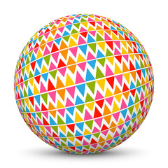 Kugel, Muster, abstrakt, 3D, bunt, Deko, Sphere, Ball, Pattern